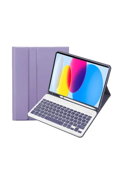 Ipad Pro 11 /1.2.3.4. Nesil A243 5a2759 A2761 A2762 Bluetooth Özellikli Kalem Bölmeli Klavyeli Kılıf