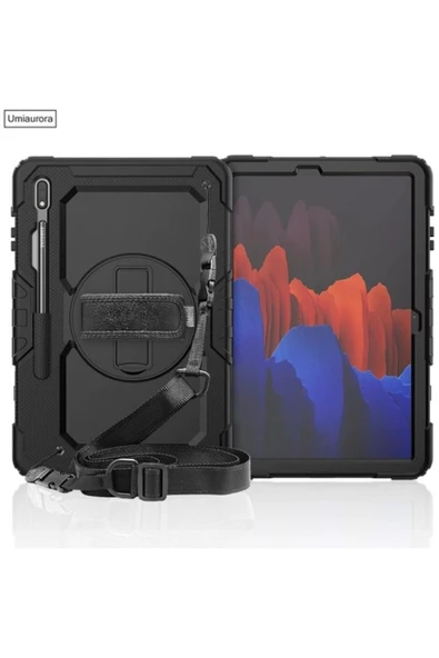 Samsung Galaxy Tab S8 Ultra Sm-x900 14.6'' Uyumlu Kılıf Defender Askılı Zırh Tank Tablet Arka Kapak - 3