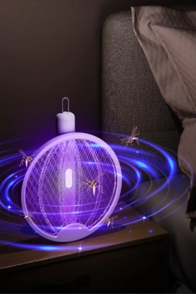 USB Şarjlı Sinek Öldürücü Raket Taşınabilir Otomatik & Manuel Modlu Sivrisinek Tuzağı - 3