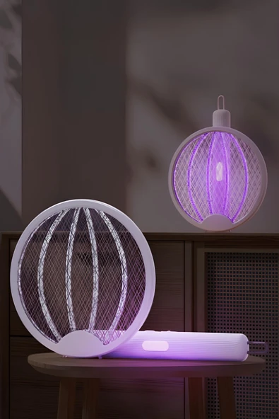 USB Şarjlı Sinek Öldürücü Raket Taşınabilir Otomatik & Manuel Modlu Sivrisinek Tuzağı