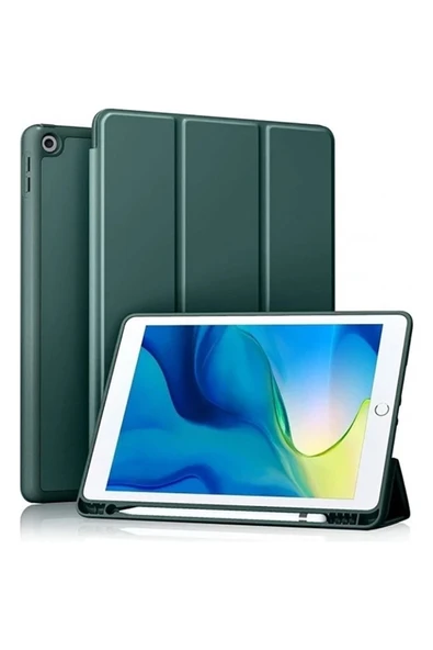 Ipad 10.2 9./8./7.nesil Uyumlu Kalem Bölmeli Uyku Modlu Tablet Kılıfı