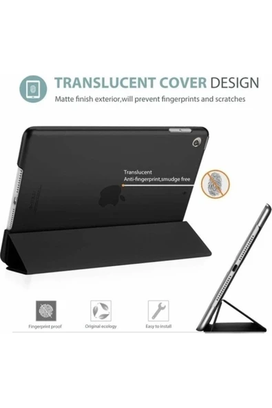 Ipad 7. 8. 9. Nesil 10.2 Uyumlu Kılıf Smart Case Yatay Standlı 360 Tam Koruma Kılıf - 5