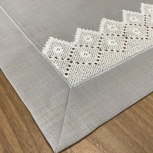 Dantelli Gri Zeminli Ranır - 40 x 130 cm - 2