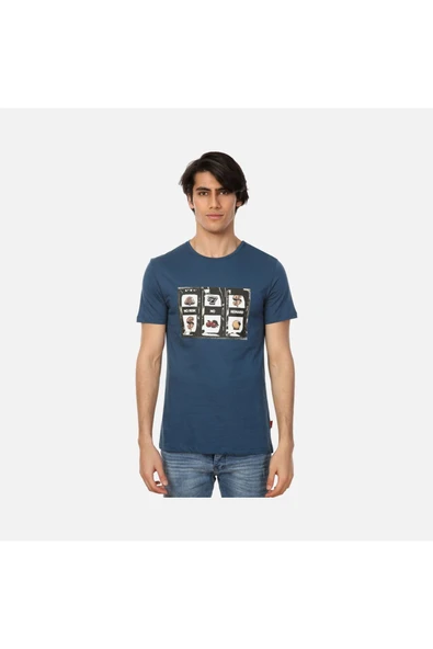 Slot Erkek Baskılı T-shirt