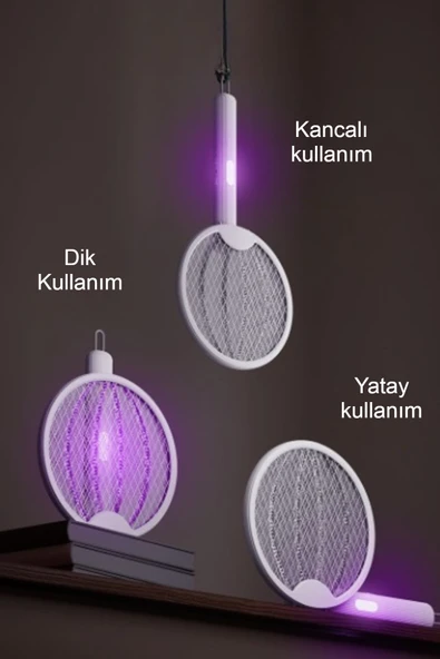 USB Şarjlı Sinek Öldürücü Raket Taşınabilir Otomatik & Manuel Modlu Sivrisinek Tuzağı - 2