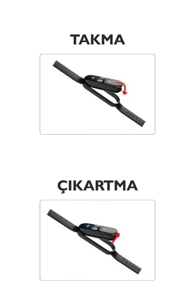 AXYA Xiaomi mi Band 3 Ve Mi Band 4 Silikon Kordon Gri - 2