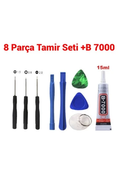 AXYA Telefon Ekran Açma Seti Tamir Kiti 8 Parça Sökme Takımı+B7000 (432042630) ürün görseli 1