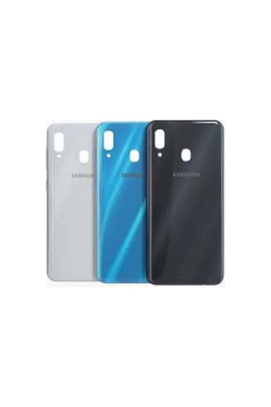 AXYA Samsung Galaxy  Uyumlu  A30 Arka Kapak Pil Batarya Kapağı Mavi - Resim 2