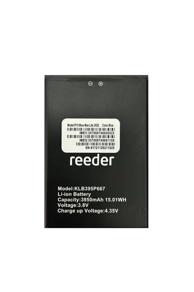 Reeder P13 Blue Max Lite 2022 Batarya - 2