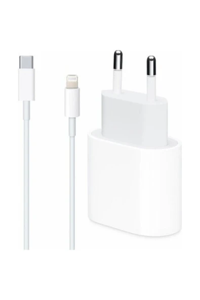 AXYA iPhone Uyumlu Hızlı Şarj Aleti 20W + Usb-C Kablosu