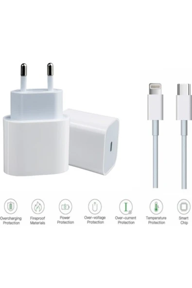 AXYA iPhone Uyumlu  Hızlı Şarj Aleti 20W + Usb-C Kablosu - 2