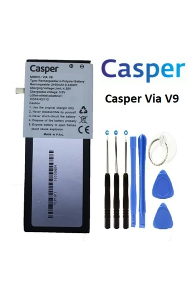 AXYA CASPER VİA V9 PİL BATARYA VE TAMİR SETİ - 2