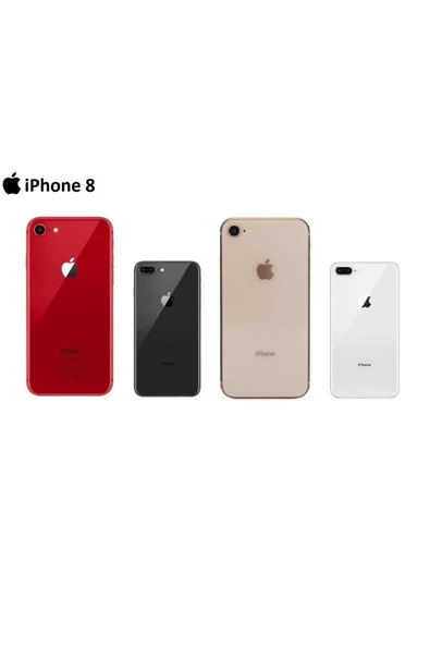 AXYA Apple iPhone 8 Arka Pil Batarya Kapak Cam Kamera Lensli Beyaz