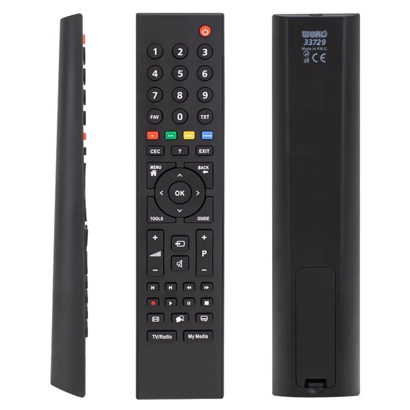 Ayt Arçelik Beko Uyumlu Media Tuşlu RC3214803-TP6187R-P1-M7485600127X Lcd Tv Kumandası ürün görseli 1