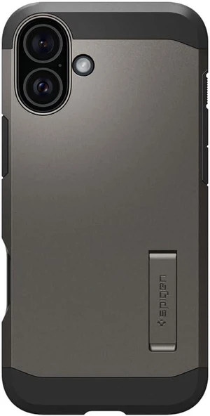 Spigen iPhone 16 Plus ile Uyumlu Kılıf Tough Armor Al MagFit MagSafe Özellikli Gun Metal - 2