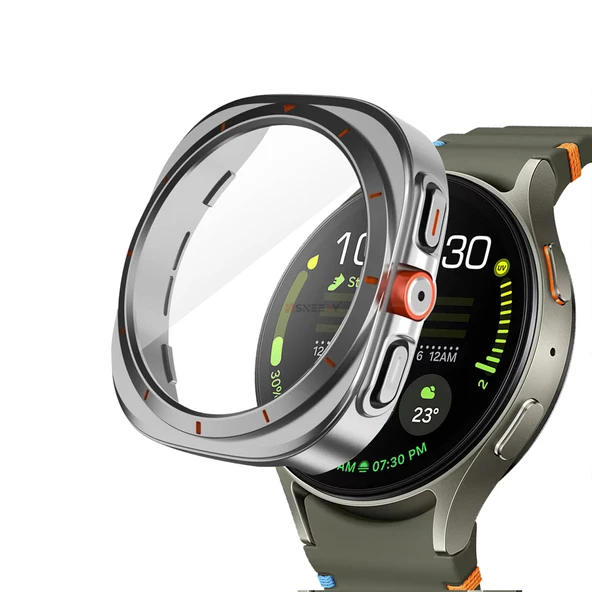 Samsung Galaxy Watch 7 44mm Ultra Dönüştürücü Kasa Koruyucu  Gümüş
