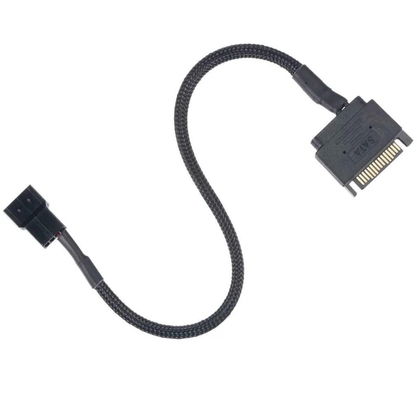4903 Sata Power To Fan Çevirici Y PWM Çoklayıcı Splitter Kablosu 1 Port 2 Pin - Resim 4