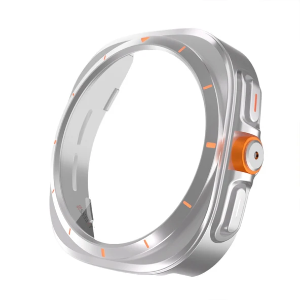 Samsung Galaxy Watch 7 44mm Ultra Dönüştürücü Kasa Koruyucu  Gümüş - Resim 2