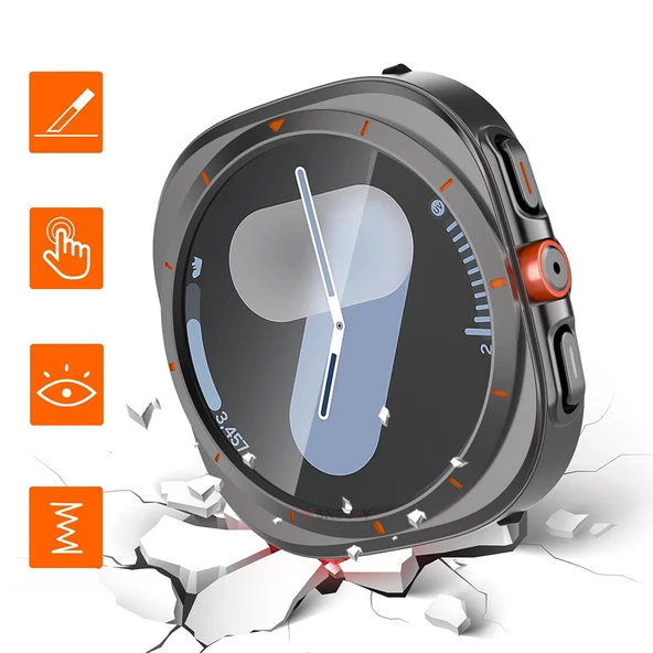 Samsung Galaxy Watch 7 44mm Ultra Dönüştürücü Kasa Koruyucu  Starlight - Resim 6