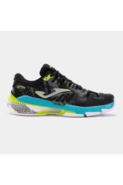 Slam Men 2401 Negro Azul Amarıllo Erkek Siyah Tenis Ayakkabı Tslams2401c