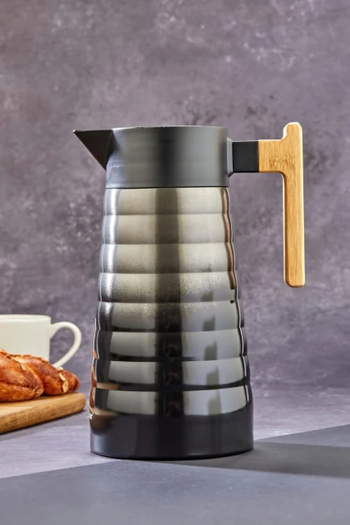Cooker CKR2097 2 Litre Çift Katmanlı Paslanmaz Çelik Termos Bambu Saplı - 4