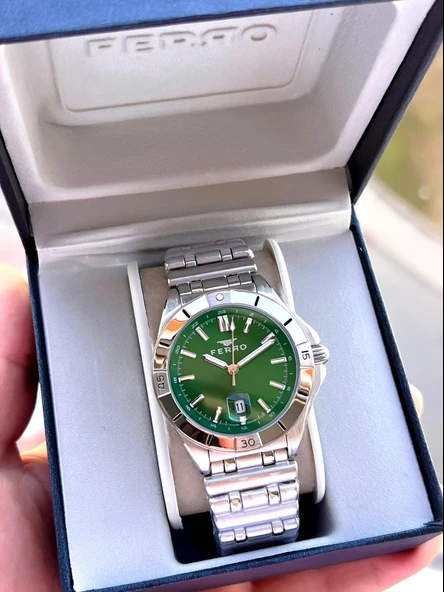 Ferro Çelik Kordon Nişan Ve Damat Saati 2 Yıl Garantili 3 Atm Suya Dayanıklı Erkek Kol Saati 43017A3 - Resim 6