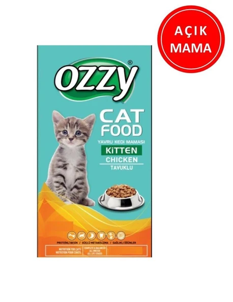 Ozzy Tavuklu Yavru Kedi Maması 1 Kg AÇIK