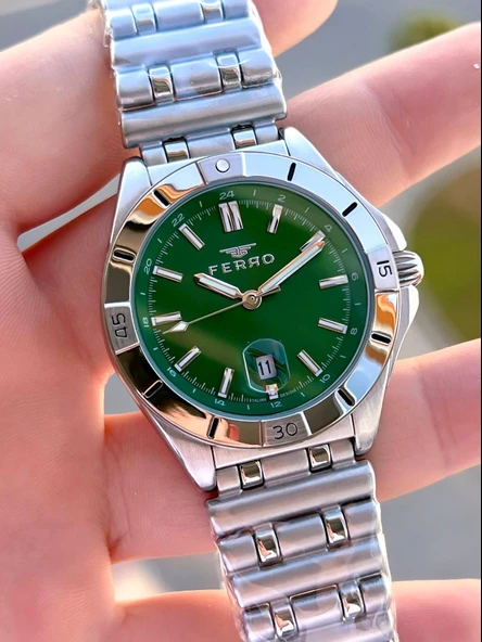 Ferro Çelik Kordon Nişan Ve Damat Saati 2 Yıl Garantili 3 Atm Suya Dayanıklı Erkek Kol Saati 43017A3 - Resim 3