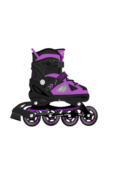 Mor Silikon Tekerli Ayarlanabilir Işıklı Alıştırma Pateni M 35-38 HP7128 - 5