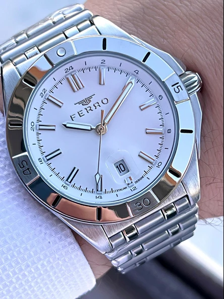 Ferro Çelik Kordon Nişan Ve Damat Saati 2 Yıl Garantili 3 Atm Suya Dayanıklı Erkek Kol Saati 43017A1 ürün görseli