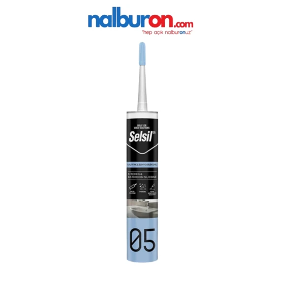 SELSİL Mutfak ve Banyo Duşakabin Silikonu Şeffaf Silikon 280ml