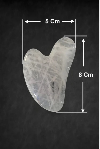 Kristal Kuvars Gua Sha Yüz Yogası, Masaj Taşı 313-2 - 3