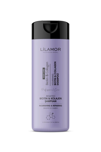 Lilamor Biotin ve Kolajen Saç Dökülmesine Karşı Hızlı Sac Uzatan Onarıcı Besleyici Şampuan 400ml - 2