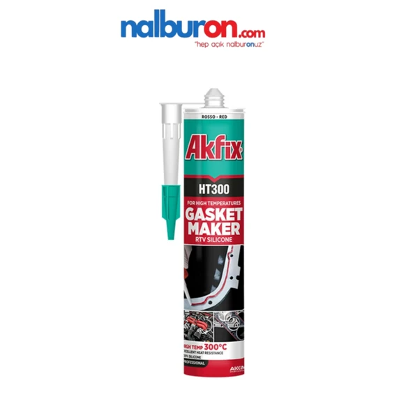 AKFİX Akfix Ht 300 Yüksek Isıya Dayanıklı Silikon Kırmızı 300°C 310 ml