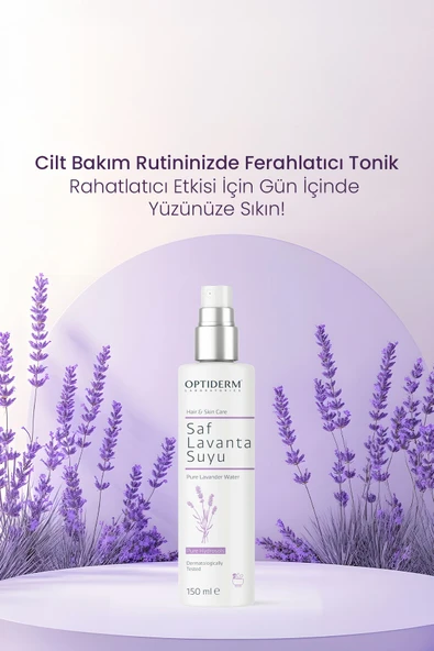 Optiderm Lavanta Suyu Canlandırıcı ve Besleyici Tonik %100 Doğal ve Saf 150 ml 8684252137398 - 4
