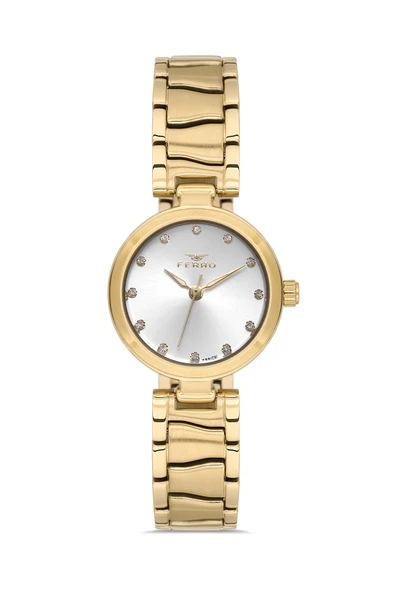 Ferro FL21617AWT-B Quartz Çelik Altın Rengi 26 mm Kadın Kol Saati