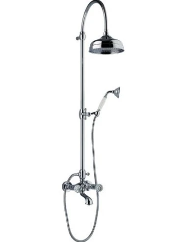 Webert Karenina Banyo Bataryasi Swarovsky Taşli Duş Kolonu Ve El Duşu Seti̇ Krom