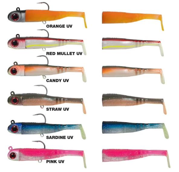 SEABOR LILY SHAD 150GR 2+1 SİLİKON YEM STRAW UV - 2