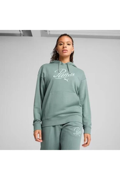 PUMA KADIN SCRIPT COMFORT HOODİE EŞOFMAN ÜST 68498330 - 4