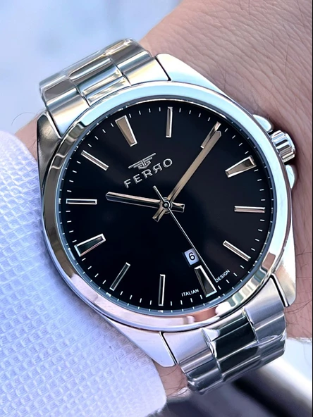 Ferro Çelik Kordon Nişan Ve Damat Saati 2 Yıl Garantili 3 Atm Suya Dayanıklı Erkek Kol Saati 11551A1 ürün görseli