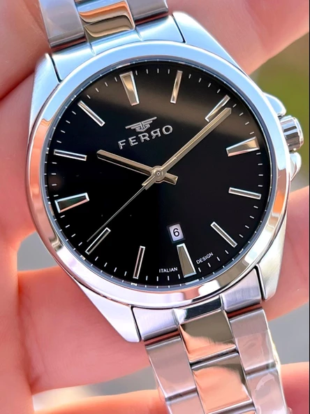 Ferro Çelik Kordon Nişan Ve Damat Saati 2 Yıl Garantili 3 Atm Suya Dayanıklı Erkek Kol Saati 11551A1 - Resim 3