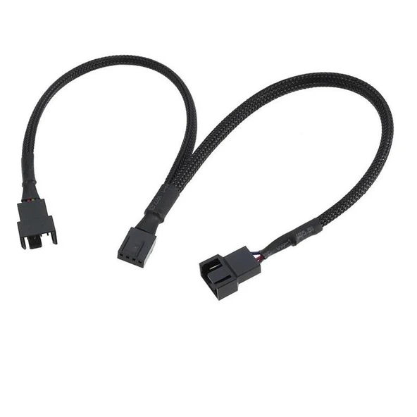 5025 Fan Çoklayıcı 2 Port Y Pwm 4 Pin Splitter Çoklayıcı Switch Kablosu - Resim 2