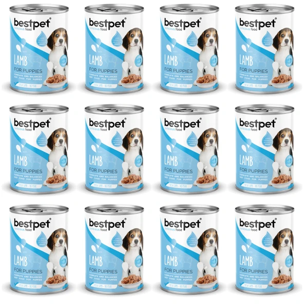 Bestpet Kuzu Etli Konserve Yavru Köpek Maması 400 Gr (12 Adet)