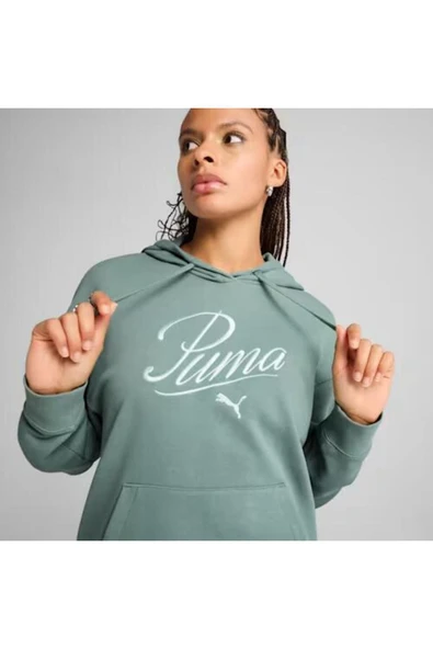 PUMA KADIN SCRIPT COMFORT HOODİE EŞOFMAN ÜST 68498330