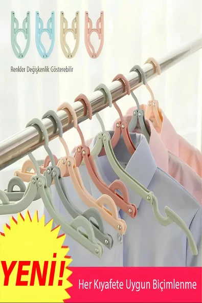 Taşınabilir Seyahat Askılığı Katlanabilir Portatif Askı Standı Pratik Kullanımlı Hafif Kompakt Mini