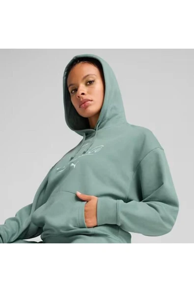 PUMA KADIN SCRIPT COMFORT HOODİE EŞOFMAN ÜST 68498330 - 2