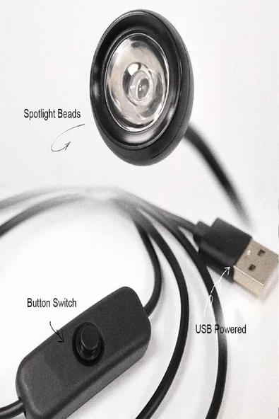 USB COB LED Siyah Mandallı Akrobatik Gövdeli Kitap Okuma & Çalışma Masa Lambası - 7