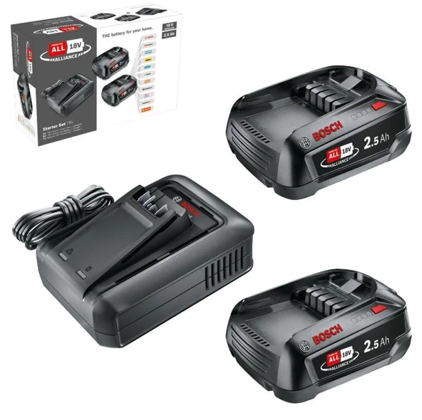 Bosch Başlangıç Seti 18V (2x2.5 Ah+AL 18V-44)