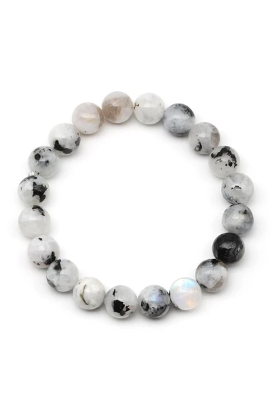 Ay Taşı Doğal Taş Bileklik 10 mm Küre Kesim - Resim 2