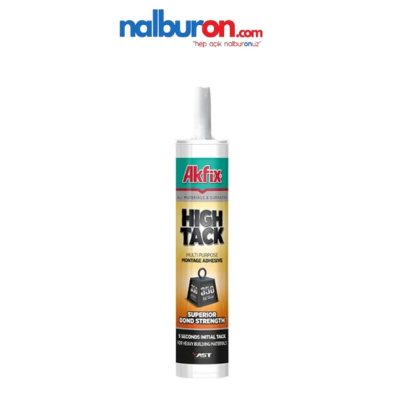 Akfix High Tack Genel Amaçlı Montaj Yapıştırıcı Beyaz Korniş Yapıştırıcı Silikon 290 Ml